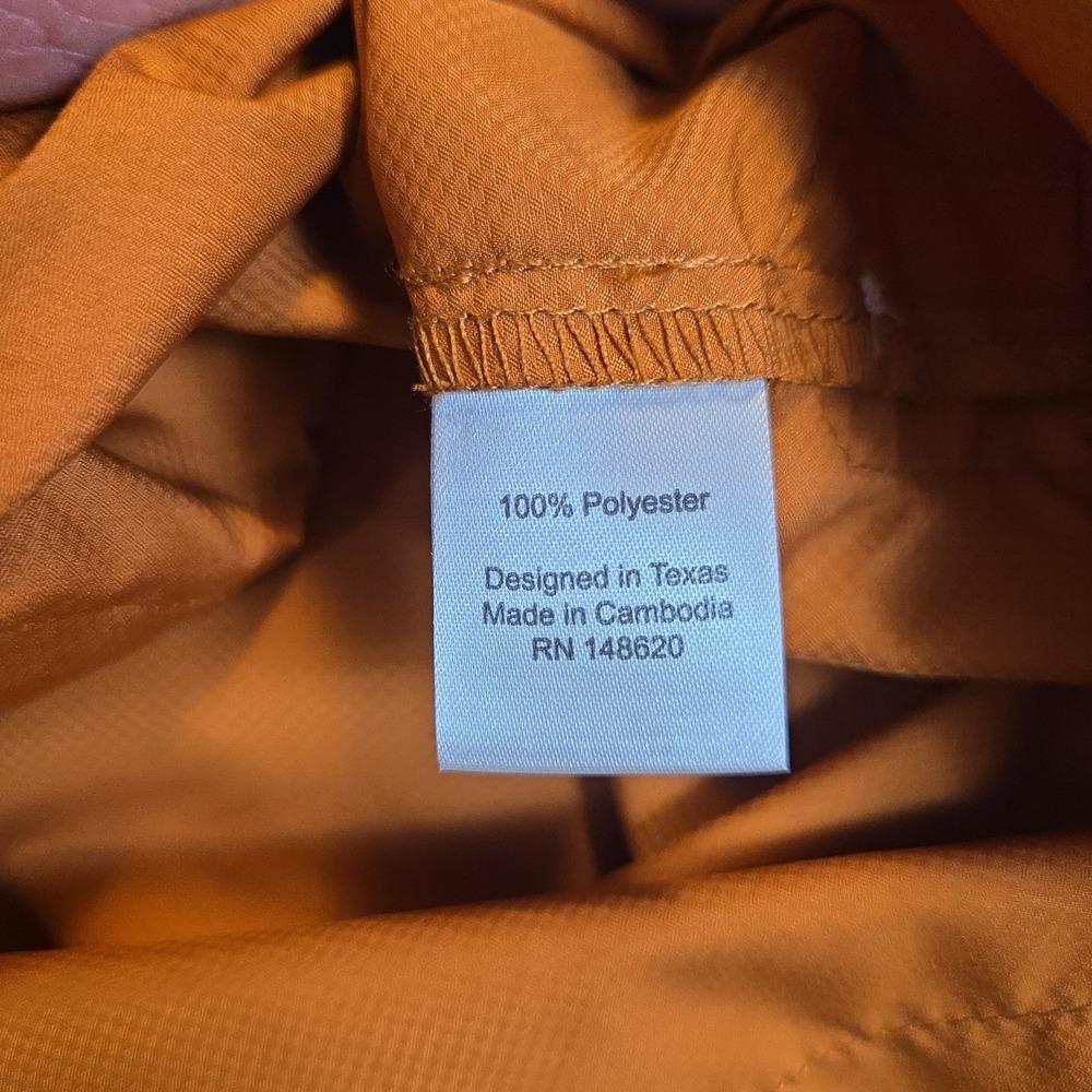 Texas Standard Tejas Guayabera Shirt Mens XL Burnt Orange UT Color Austin Vented - Picture 7 of 14